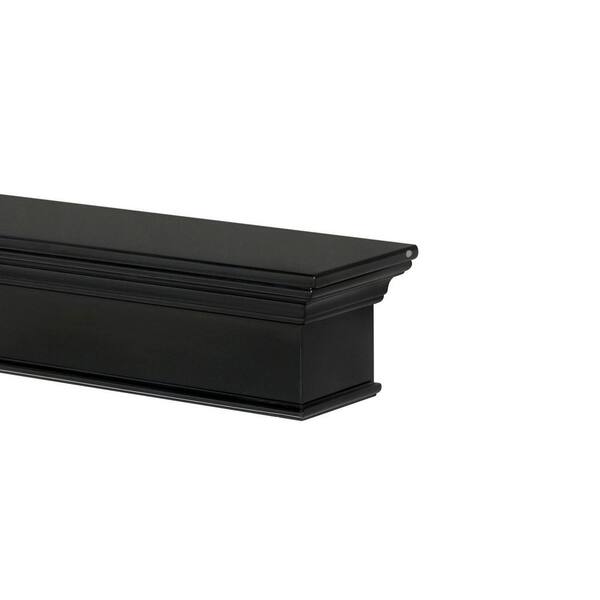 Pearl Mantels 61072B Henry Mantel Shelf Black 72 Home Décor Accents