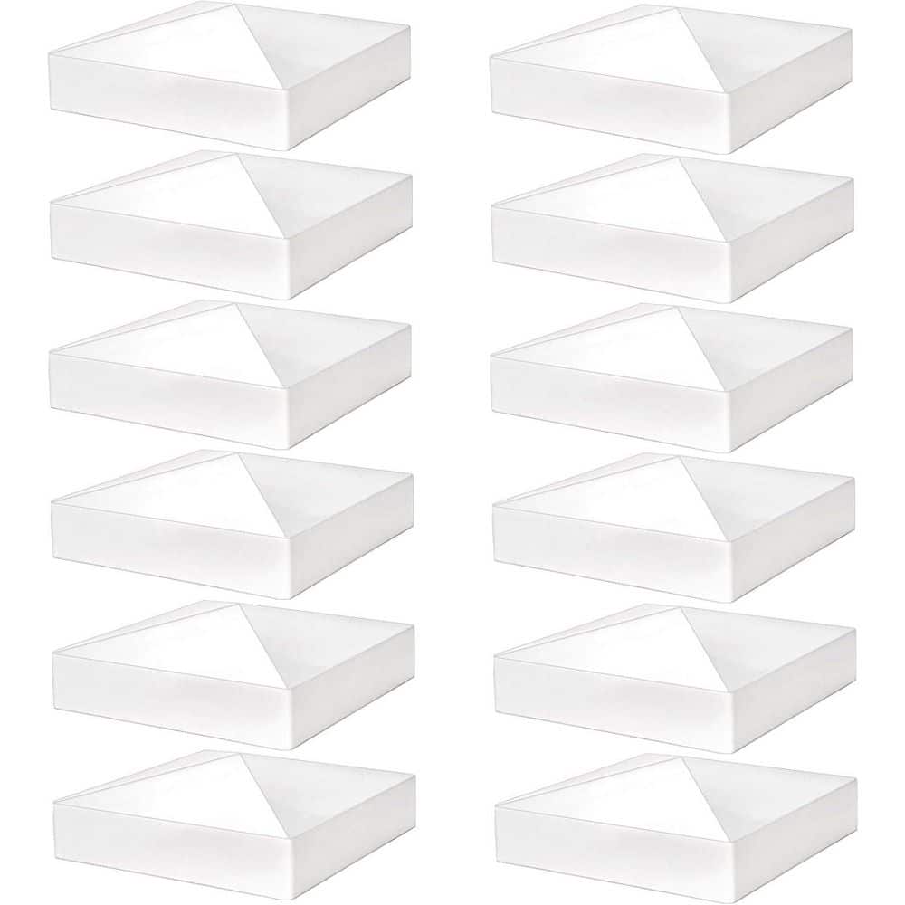 5 x 5 Vinyl PVC Fence Post Caps Pyramid Design for Deck Mailbox Lamp Post Dock White 12-Pack Cable Railing System price history on PriceWatchPro