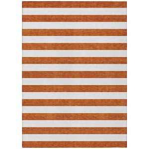 Chantille ACN528 Paprika 3 ft. x 5 ft. Machine Washable Indoor/Outdoor Geometric Area Rug