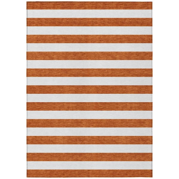 Addison Rugs Chantille ACN528 Paprika 5 ft. x 7 ft. 6 in. Machine Washable Indoor/Outdoor Geometric Area Rug
