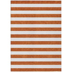 Chantille ACN528 Paprika 9 ft. x 12 ft. Machine Washable Indoor/Outdoor Geometric Area Rug