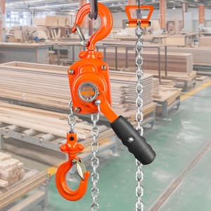 1/2 Ton Manual Lever Chain Hoist 10 ft. Chain Hoist with Weston Double-Pawl Brake for Garage and Factory