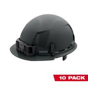 BOLT Gray Type 1 Class C Front Brim Vented Hard Hat with 6-Point Ratcheting Suspension (10-Pack)