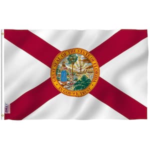 Fly Breeze 3 ft. x 5 ft. Polyester Florida State Flag 2-Sided Flags Banners with Brass Grommets and Canvas Header