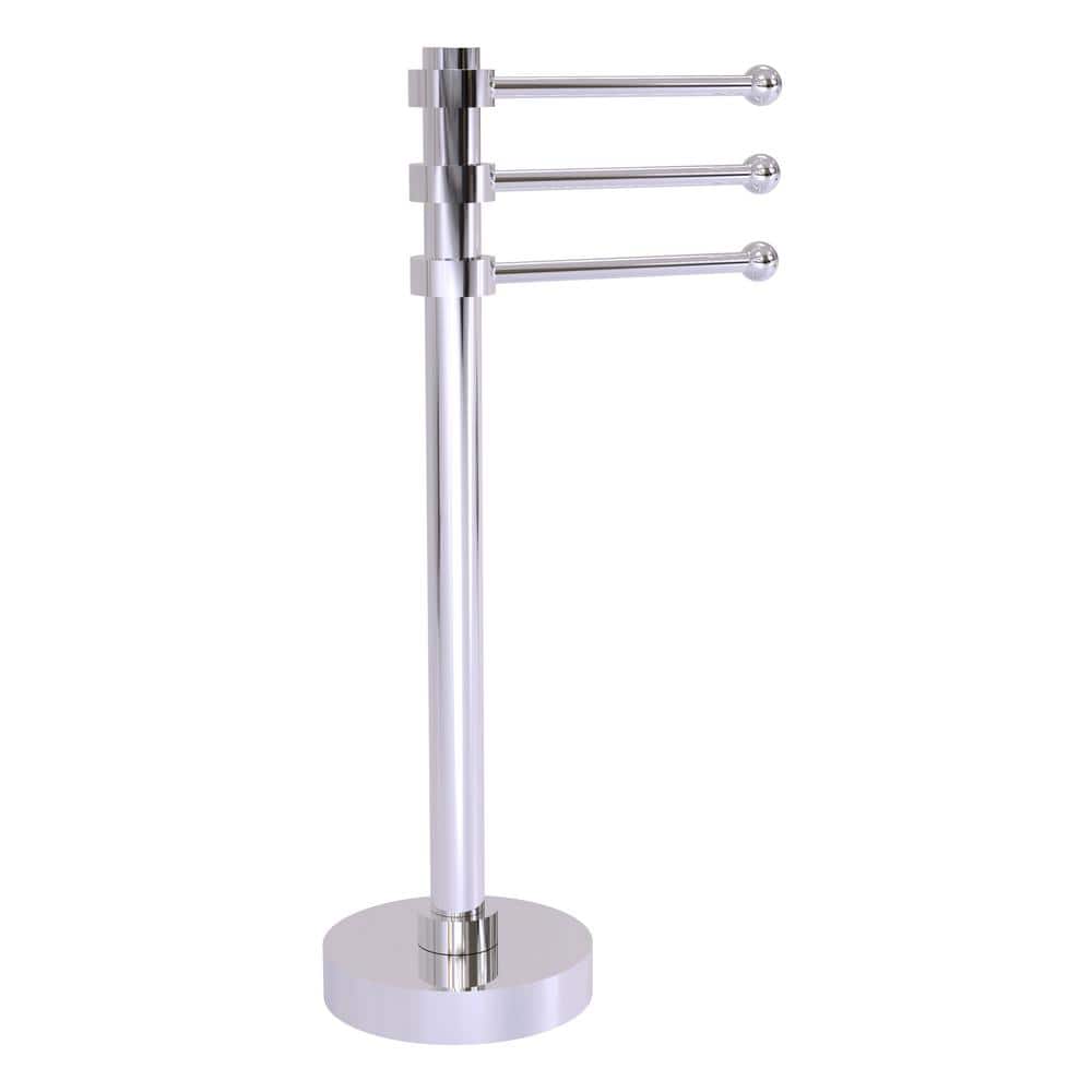 Allied Brass Vanity Top 3Swing Arm Guest Towel Holder in Polished