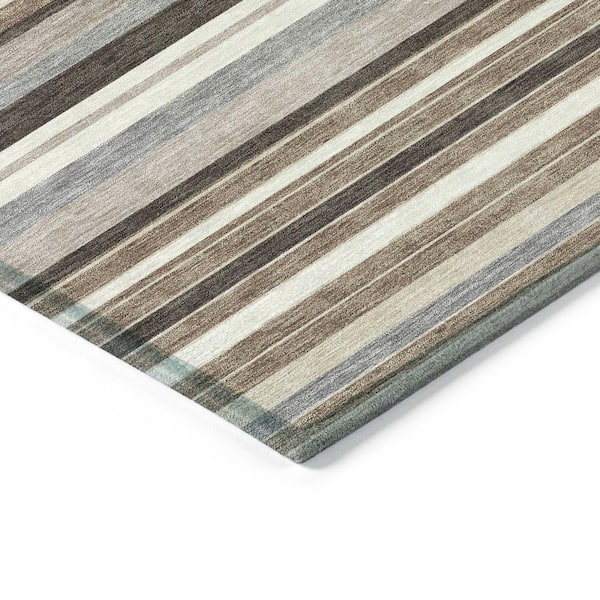 Chantille Machine Washable Indoor/Outdoor Abstract ACN2330 Taupe 8 ft. x 10 ft. Area Rug