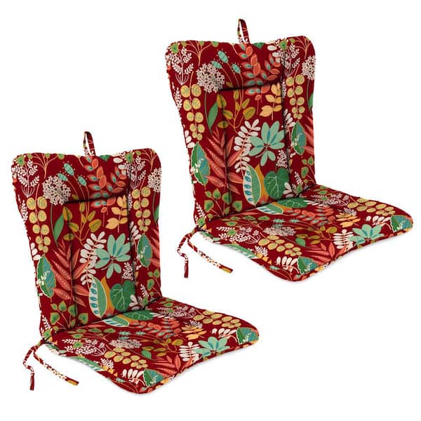 38 in. L x 21 in. W x 3.5 in. T Rectangular Outdoor Dining Chair Cushion in Windcrest Mulberry (2-Pack)