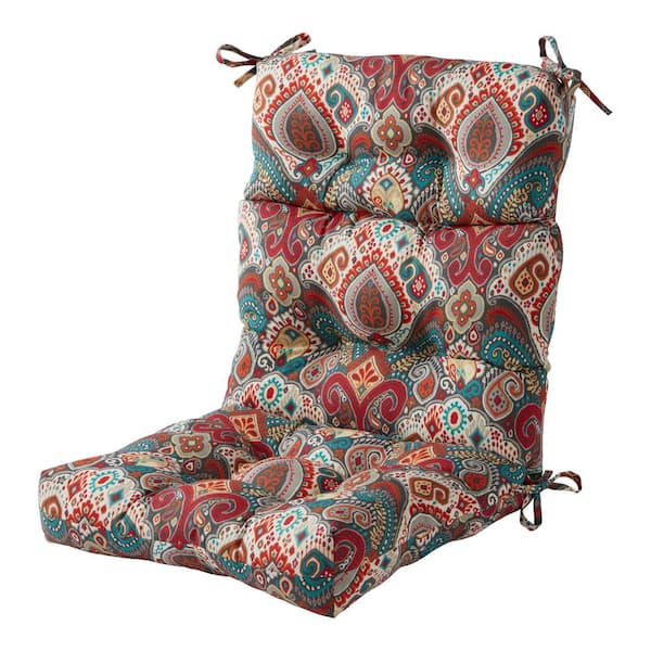 Greendale Home Fashions 22 in. x 44 in. Outdoor Asbury Park High Back Dining Chair Cushion