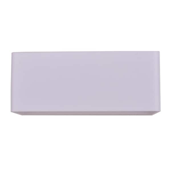CANYON HOME 2-Piece Pack 1-Light White LED Wall Sconce