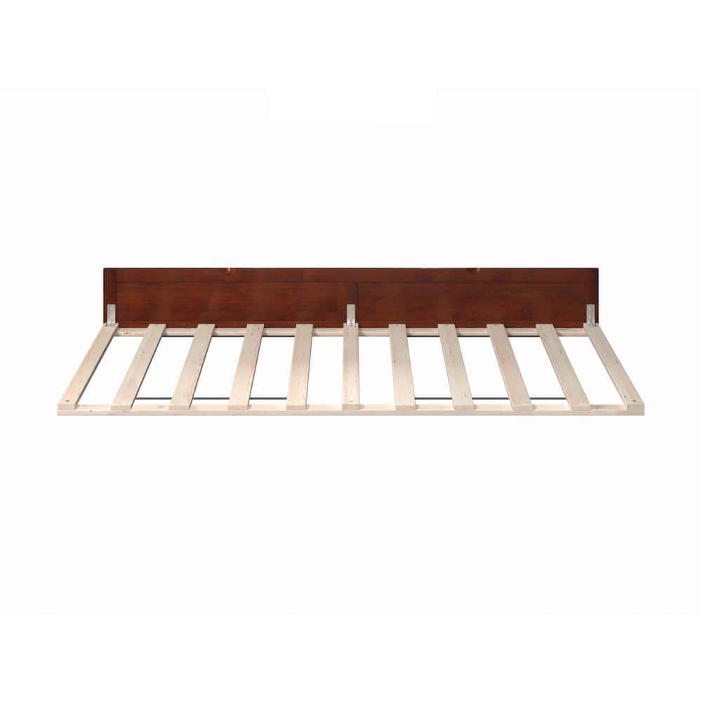 Efficient Space-Saving Twin Trundle Bed in Walnut
