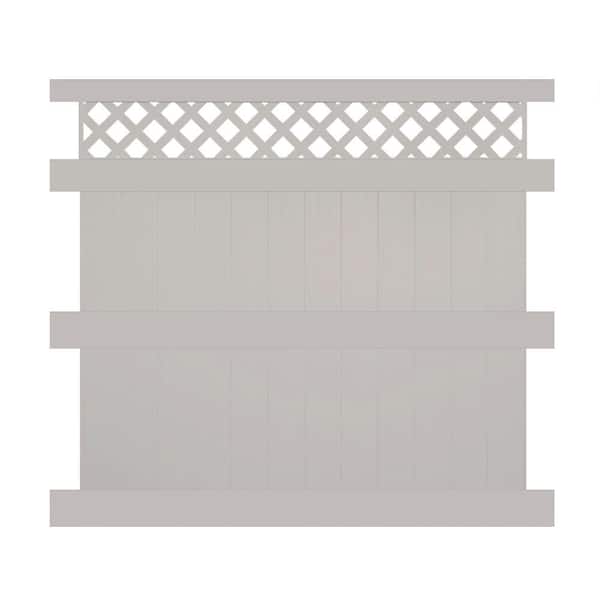 Weatherables Ashton 8 ft. H x 8 ft. W Tan Vinyl Privacy Fence Panel Kit