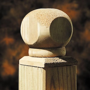 4 in. x 4 in. Contemporary Wood Post Cap Finial (6-Pack)