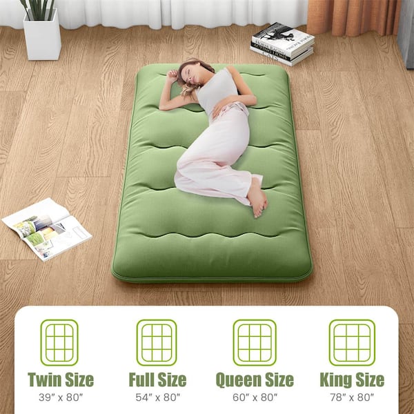 Costway 4 in. Twin Futon Mattress Japanese Floor Pad with Washable