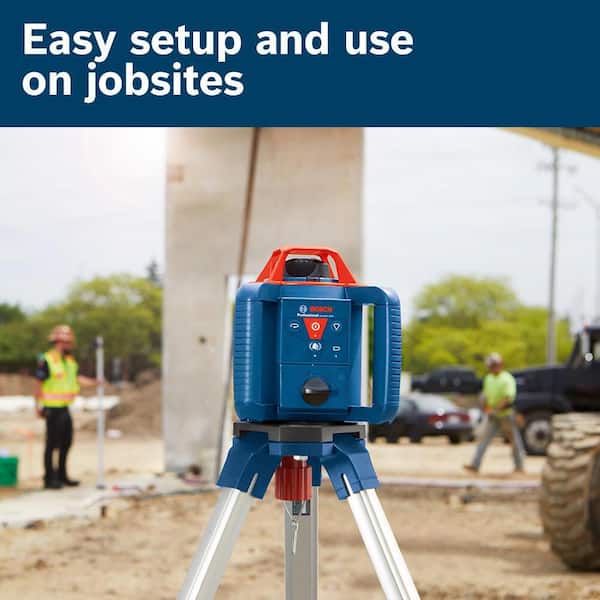 Bosch 800 ft. Rotary Laser Level Self Leveling Complete Kit with