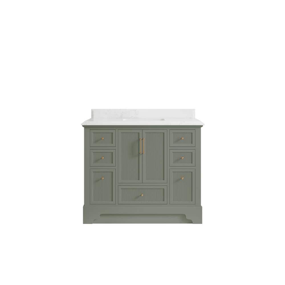 Alys 42 in. W x 22 in. D x 36 in. H Single Sink Bath Vanity in Evergreen with 1.5 in. Empira Quartz Top price history on PriceWatchPro