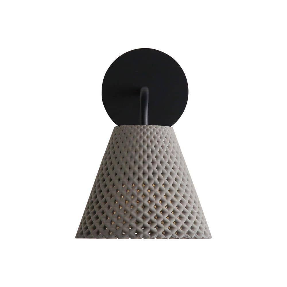 Clarus 8 in. Grey Cement Outdoor Hardwired Wall Sconce with LED Bulbs Included price history on PriceWatchPro