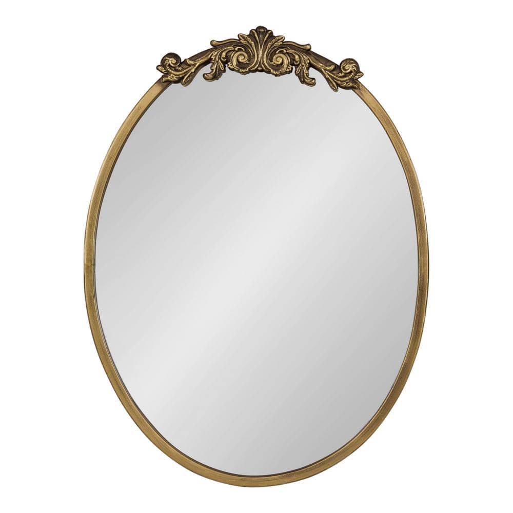 Arendahl Baroque-Inspired Gold Oval Wall Mirror, 27.5"