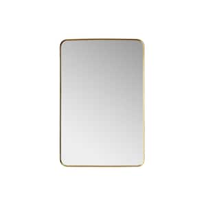 Mutriku 24 in. W x 36 in. H Metal Framed Rectangle Bathroom Vanity Mirror in Gold