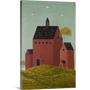 "Red Barn" by Warren Kimble Canvas Wall Art