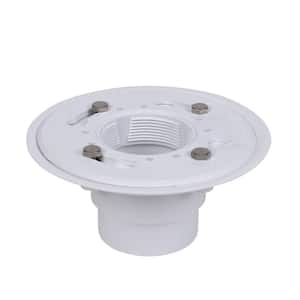 Round White PVC Shower Drain