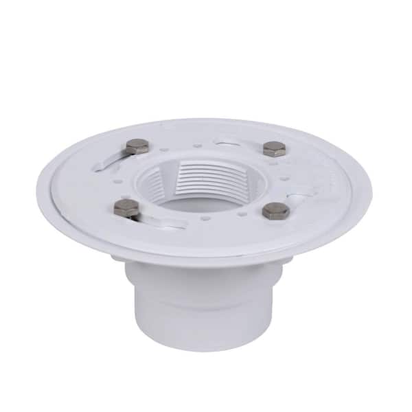 Oatey 4-in PVC Round White Snap-In Drain in the Shower Drains
