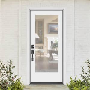 Performance Door System 36 in. x 80 in. VG Full Lite Right-Hand Inswing Clear White Smooth Fiberglass Prehung Front Door