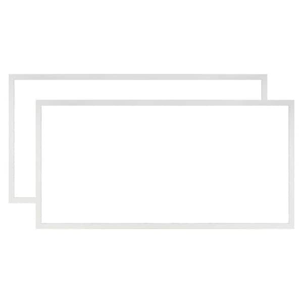 2 PCS 2 x 4 ft. LED Flat Panel Light 6000LM 50-Watt LED Drop Ceiling Light 3500K/4000K/5000K for Home, Integrated LED