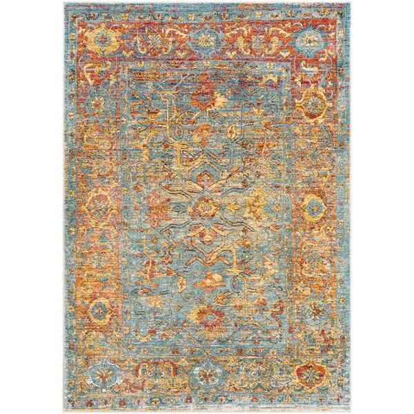 Artistic Weavers Caius Aqua/Orange 2 ft. x 3 ft. Oriental Area Rug