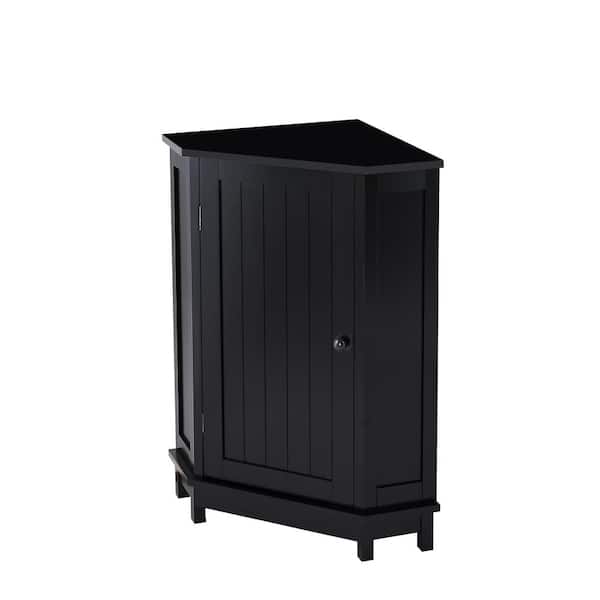 Corner Bathroom Storage Cabinet, Freestanding Triangle Corner Cabinet for Bathroom, Laundry Room, Kitchen & Living Room