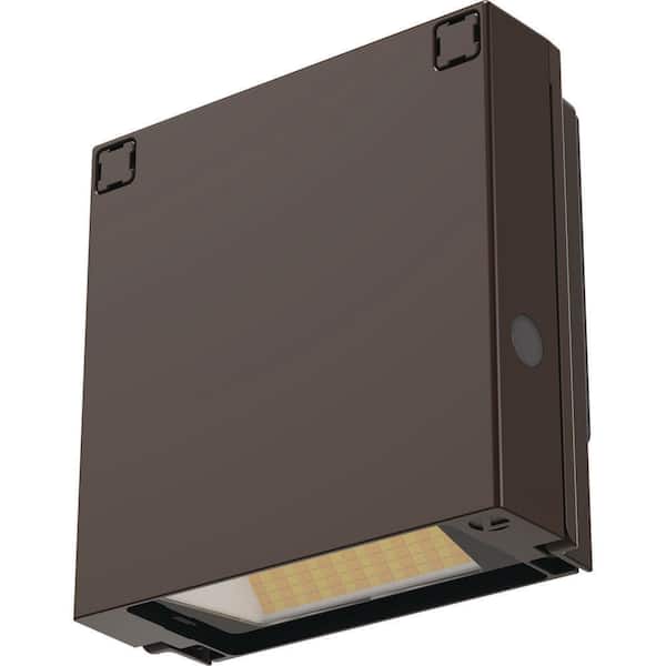 Juno WPX0 70-Watt Equivalent Integrated LED Dark Bronze Switchable Lumens, CCT and Photocell Wall Pack Light