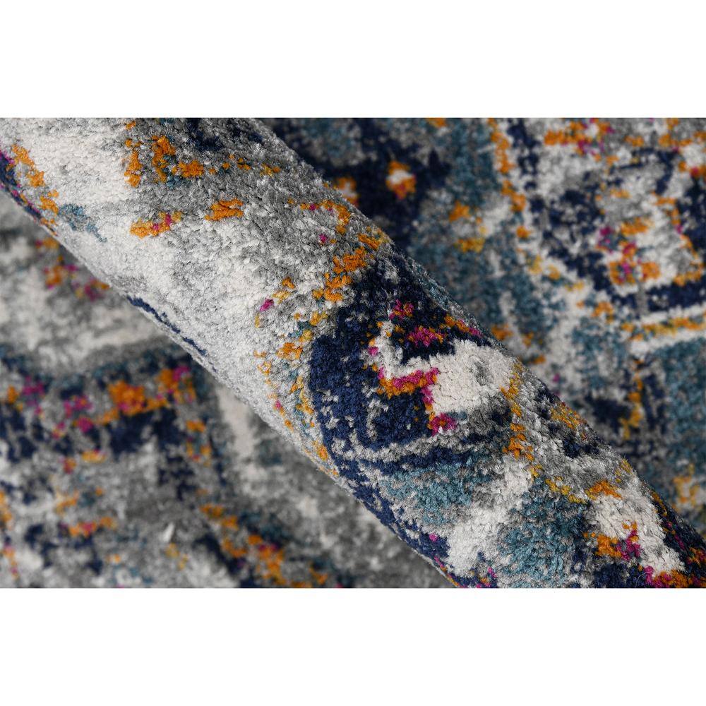 Gray Rectangular 5' x 7' Synthetic Stain-Resistant Area Rug