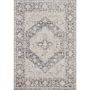 Monroe Charcoal/Multi 6 ft. 7 in. x 9 ft. 3 in. Traditional Area Rug