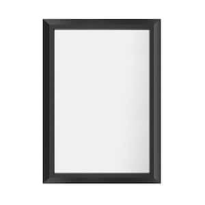 20 in. W x 28 in. H Rectangular Diamond Shape Aluminum Alloy Frame and Tempered Glass Wall Mirror in Matte Black