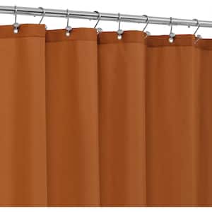 36 in. W x 72 in. L Waterproof Fabric Shower Curtain in Burnt Orange