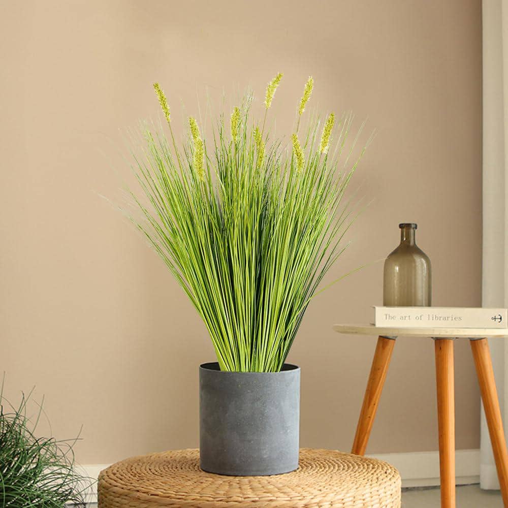 27 Inch Artificial Onion and Dog's Tail Grass Greenery Shrubs Set