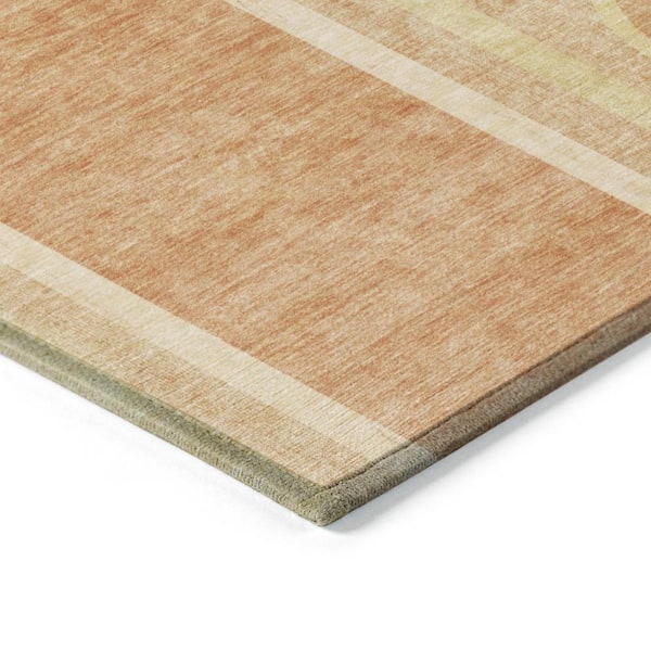 Terracotta 2 ft. x 3 ft. Woven Abstract Polyester Rectangle Indoor/Outdoor Area Rug