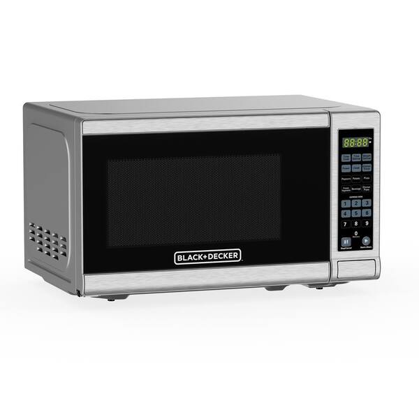  BLACK+DECKER EM720CB7 Digital Microwave Oven, 700W, Stainless  Steel, 0.7 Cu.ft & CM1160B 12-Cup Programmable Coffee Maker, Black/Stainless  Steel & 4-Slice Convection Oven, Stainless Steel: Home & Kitchen