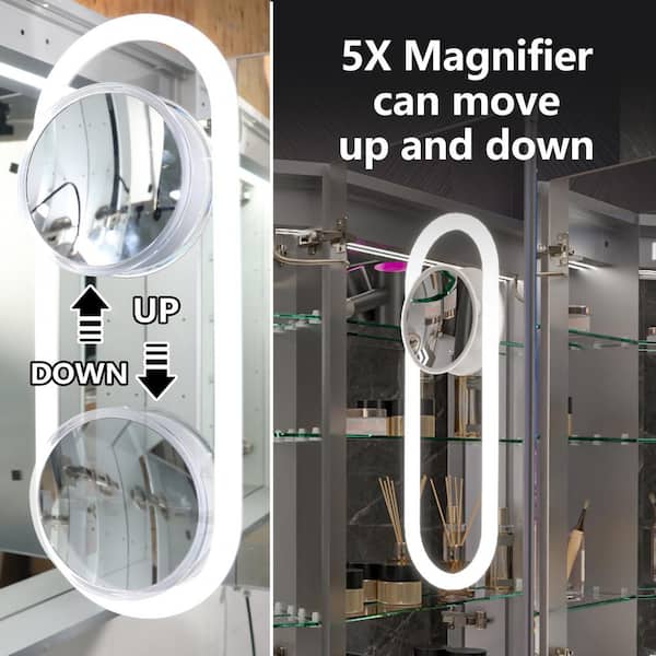 Xspracer Moray 54 in. W x 36 in. H Rectangular Aluminum Recessed