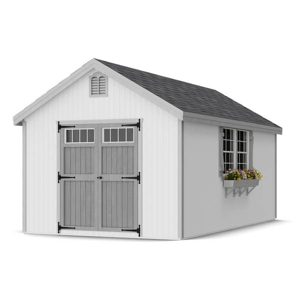 Little Cottage Co. Colonial Williamsburg 10 ft. x 18 ft. Outdoor Wood Storage Shed Precut Kit with Operable Windows (180 sq. ft.)