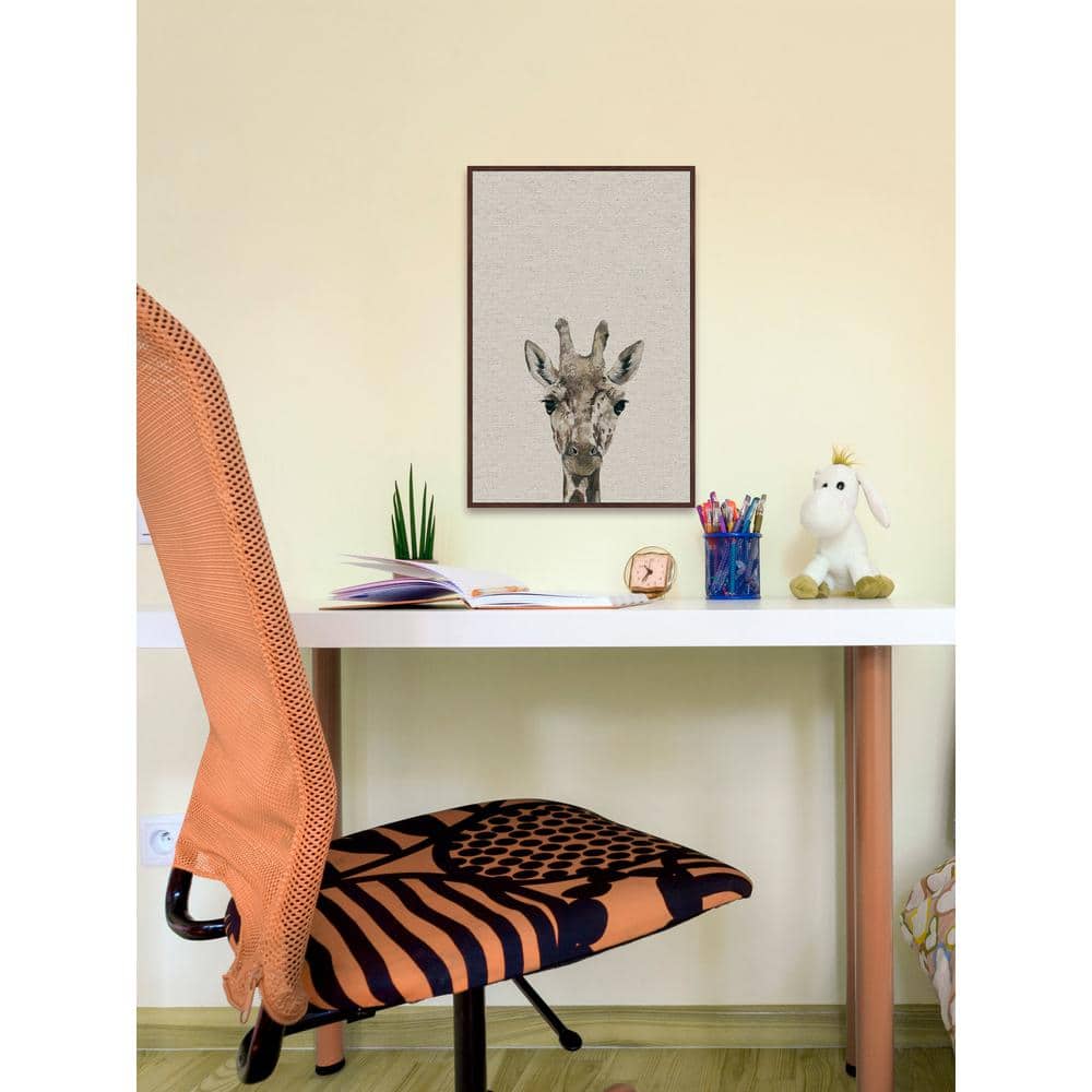30 in. H x 20 in. W Cheeky Giraffe II by Marmont Hill Framed Canvas Wa