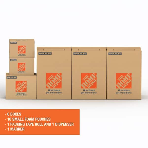 The Home Depot Easy Up Wardrobe Moving Box 3-Pack (20 in. W x 20