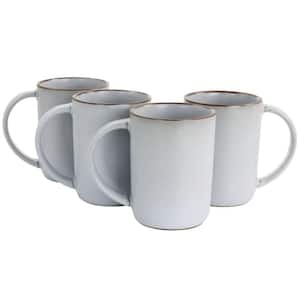 Dumont 4-Piece 17 oz. Terracotta Mug Set in Grey