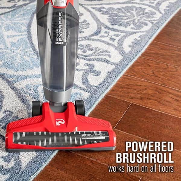 Red Lightweight Bagless Stick Vacuum Cleaner with Washable Filter