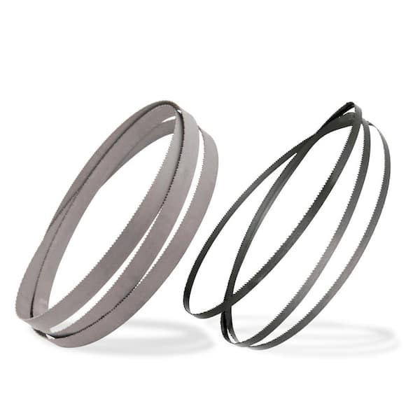 ‎POWERTEC 105 in. Bi-Metal and Carbon Steel Band Saw Blades Assortment for Delta 14 in. Bandsaw with Riser Block (2-Pack)