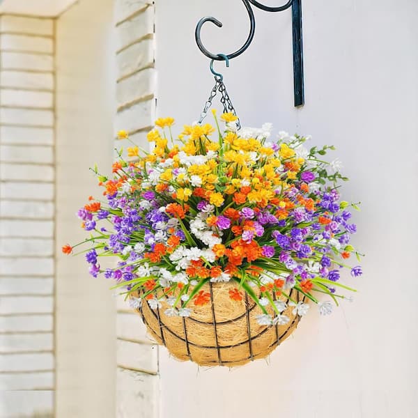専用⭐みかん❤トロふにゃ❤Wボア☆特大ブランケット❤flowerパッチ♥ 5 in. 24-Pack Artificial Shrub White Yellow Fuchsia Purple Orange