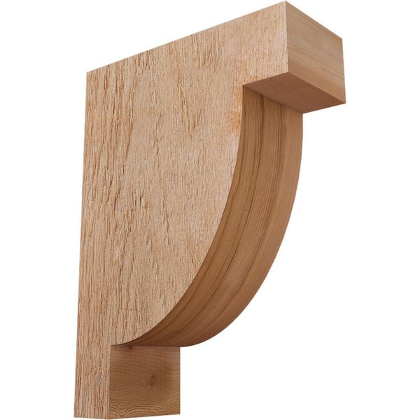 Ekena Millwork 4 in. x 10 in. x 14 in. Western Red Cedar Alpine Rough Sawn Corbel