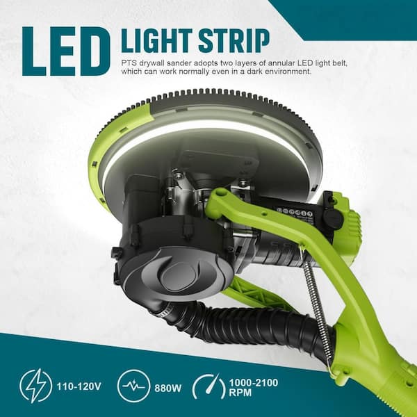 Laybus 4.8 ft. - 5.6 ft. Green Powerful Electric Drywall Sander