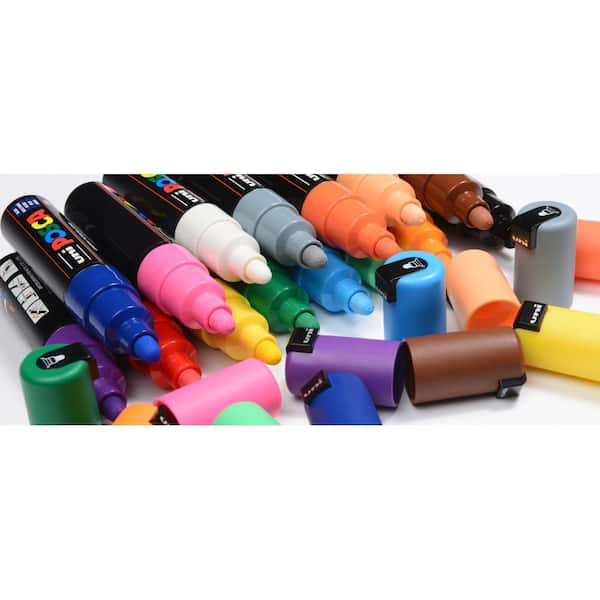  24 Posca Paint Markers with Marker Case, 5M Medium Posca  Markers with Reversible Tips, Posca Marker Set of Acrylic Paint Pens /  Posca Pens for Art Supplies, Fabric Paint, Fabric