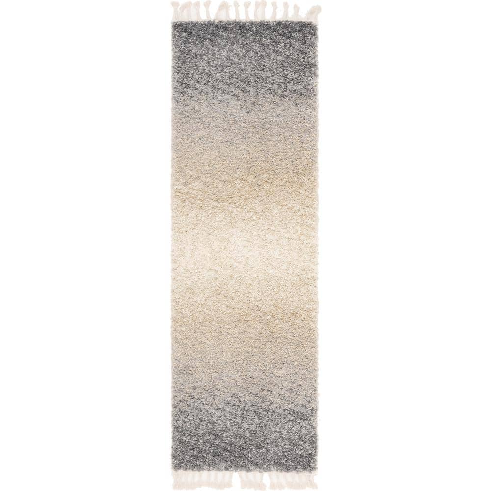 Hygge Shag Gradient Gray 2 ft. 7 in. x 8 ft. 2 in. Runner Rug price history on PriceWatchPro