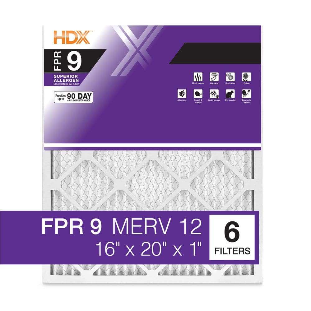 16 in. x 20 in. x 1 in. Superior Pleated Air Filter FPR 9, MERV 11 (6-Pack) price history on PriceWatchPro